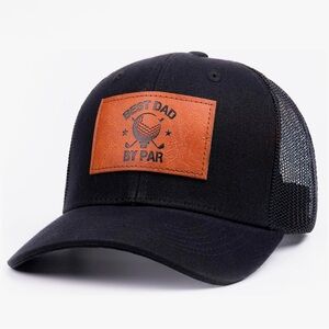 NEW Men Black Best Dad by Par Golf Trucker Hat Cap Adjustable